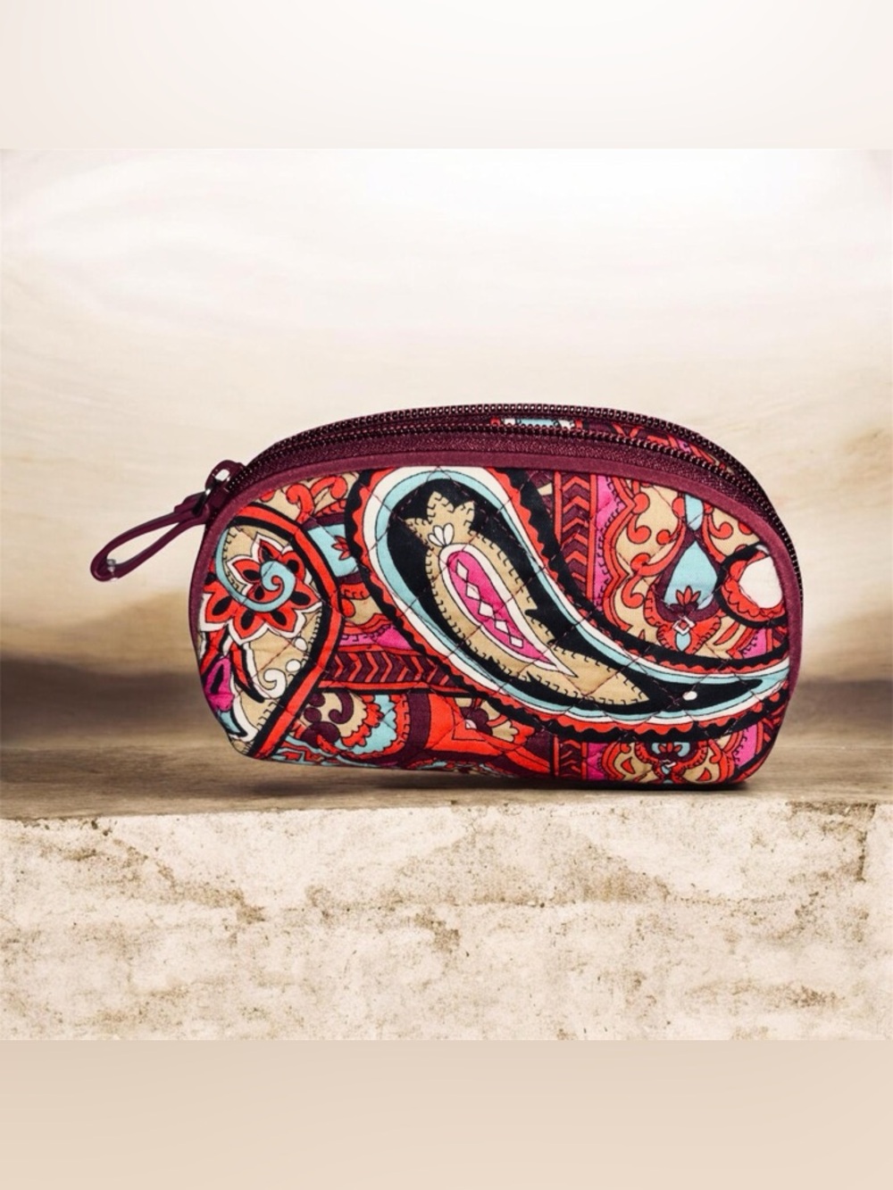 Vera Bradley Resort Medallion Paisley Print Small Cosmetic  Pouch - Multicolor